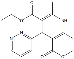 1,4-Dihydro-2,6-dimethyl-4-(3-pyridazinyl)pyridine-3,5-dicarboxylic acid 3-methyl 5-ethyl ester Struktur