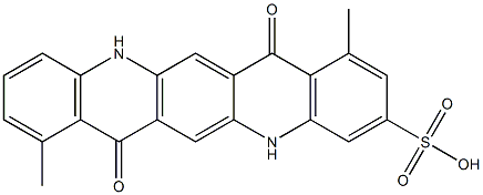 5,7,12,14-Tetrahydro-1,8-dimethyl-7,14-dioxoquino[2,3-b]acridine-3-sulfonic acid Struktur