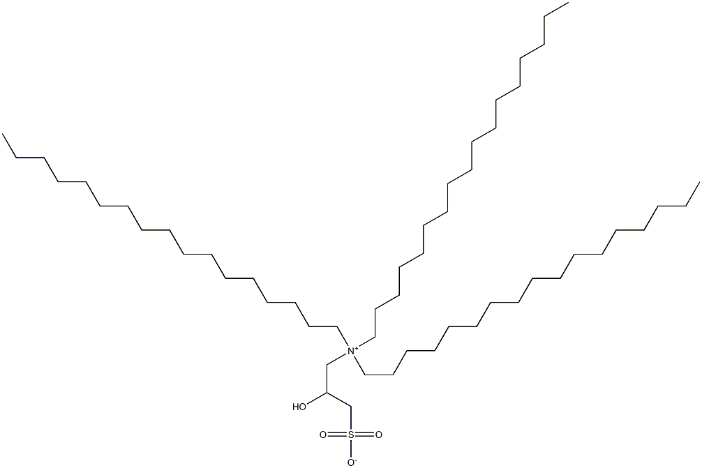 N,N-Diheptadecyl-N-(2-hydroxy-3-sulfonatopropyl)-1-heptadecanaminium Struktur