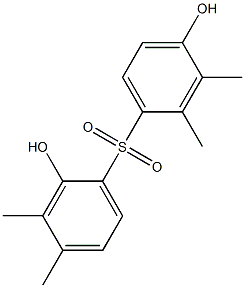 2,4'-Dihydroxy-2',3,3',4-tetramethyl[sulfonylbisbenzene] Struktur