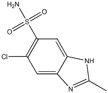 5-Chloro-2-methyl-6-sulfamyl-1H-benzimidazole Struktur