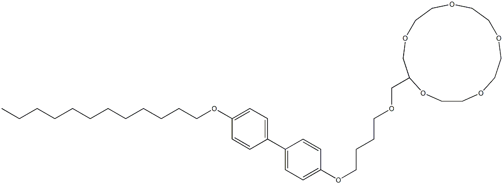 2-[4-[(4-Dodecyloxy-1,1'-biphenyl-4'-yl)oxy]butoxymethyl]-1,4,7,10,13-pentaoxacyclopentadecane Struktur