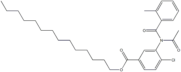 3-[(2-Methylphenylcarbonyl)acetylamino]-4-chlorobenzoic acid tetradecyl ester Struktur