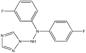 1-(1H-1,2,4-Triazol-1-yl)-2-[4-fluorophenyl]-2-(3-fluorophenyl)hydrazine Struktur