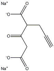 2-(2-Propynyl)-3-oxoglutaric acid disodium salt Struktur