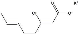 3-Chloro-6-octenoic acid potassium salt Struktur