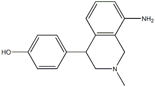 8-Amino-2-methyl-4-(4-hydroxyphenyl)-1,2,3,4-tetrahydroisoquinoline Struktur