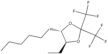 (4S,5S)-2,2-Bis(trifluoromethyl)-4-ethyl-5-hexyl-1,3-dioxolane Struktur