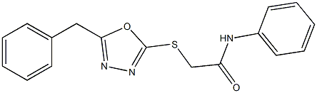 N-Phenyl-2-[(5-benzyl-1,3,4-oxadiazol-2-yl)thio]acetamide Struktur