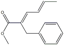 2-Benzyl-2,4-hexadienoic acid methyl ester Struktur