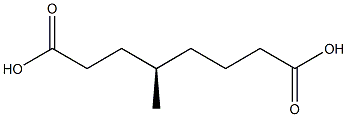 [R,(+)]-4-Methyloctanedioic acid Struktur