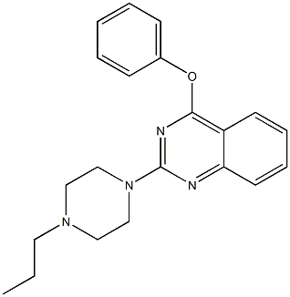 2-[4-Propyl-1-piperazinyl]-4-(phenoxy)quinazoline Struktur