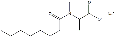 2-(N-Methyl-N-octanoylamino)propionic acid sodium salt Struktur