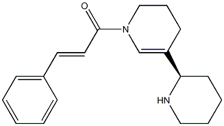 1,2,3,4-Tetrahydro-1-[(E)-1-oxo-3-phenyl-2-propenyl]-5-[(R)-2-piperidinyl]pyridine Struktur