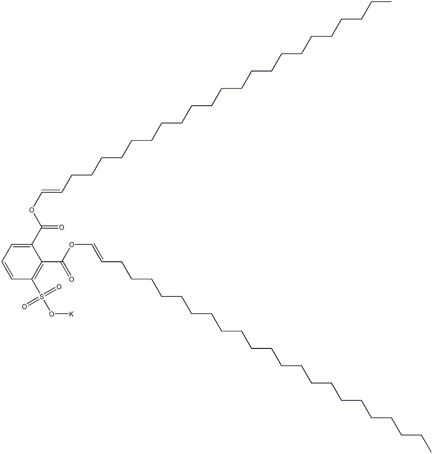 3-(Potassiosulfo)phthalic acid di(1-tetracosenyl) ester Struktur