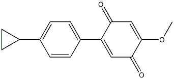 3-(4-Cyclopropylphenyl)-6-methoxy-1,4-benzoquinone Struktur