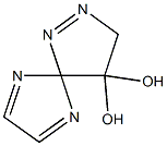 4,4-Dihydroxy-1,2,6,9-tetraazaspiro[4.4]nona-1,6,8-triene Struktur