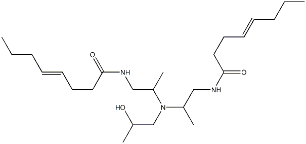 N,N'-[2-Hydroxypropyliminobis(2-methyl-2,1-ethanediyl)]bis(4-octenamide) Struktur