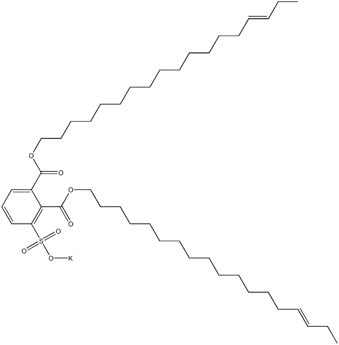 3-(Potassiosulfo)phthalic acid di(15-octadecenyl) ester Struktur