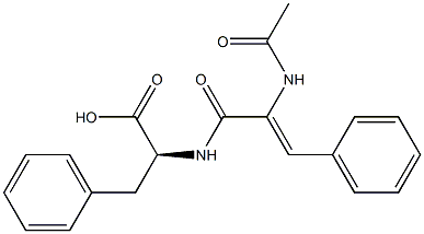 (2S)-2-[(Z)-2-Acetylamino-3-phenylpropenoylamino]-3-phenylpropionic acid Struktur