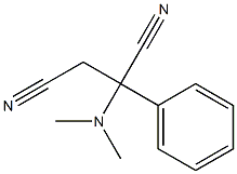 2-(Phenyl)-2-(dimethylamino)butanedinitrile Struktur