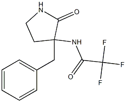 N-(3-Benzyl-2-oxopyrrolidin-3-yl)trifluoroacetamide Struktur