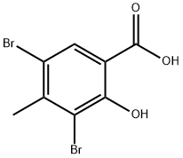 3,5-二溴-2-羥基-4-甲基苯甲酸, 6623-36-5, 結(jié)構(gòu)式