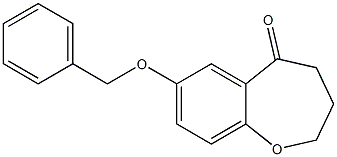 7-(Benzyloxy)-3,4-dihydro-1-benzoxepin-5(2H)-one Struktur