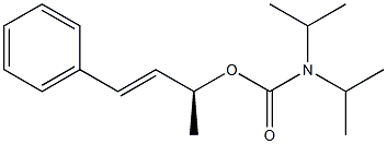 N,N-Diisopropylcarbamic acid (1S,2E)-1-methyl-3-phenyl-2-propenyl ester Struktur