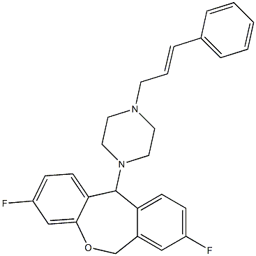 11-(4-Cinnamyl-1-piperazinyl)-3,8-difluoro-6,11-dihydrodibenz[b,e]oxepin Struktur