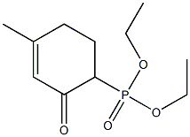 4-Methyl-2-oxo-3-cyclohexen-1-ylphosphonic acid diethyl ester Struktur