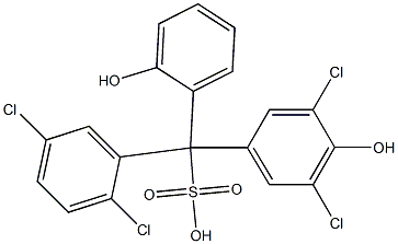 (2,5-Dichlorophenyl)(3,5-dichloro-4-hydroxyphenyl)(2-hydroxyphenyl)methanesulfonic acid Struktur