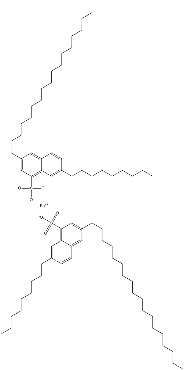 Bis(7-nonyl-3-octadecyl-1-naphthalenesulfonic acid)barium salt Struktur