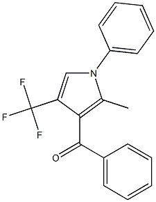 1-Phenyl-2-methyl-3-benzoyl-4-trifluoromethyl-1H-pyrrole Struktur