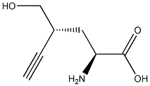 (2S,4R)-2-Amino-4-hydroxymethyl-5-hexynoic acid Struktur