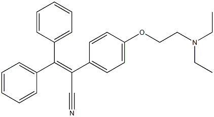 2-[4-(2-Diethylaminoethoxy)phenyl]-3,3-diphenylacrylonitrile Struktur