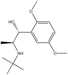 (1R,2S)-1-(2,5-Dimethoxyphenyl)-2-tert-butylamino-1-propanol Struktur