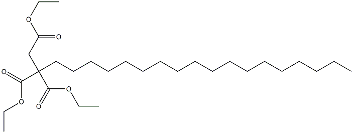 3,3-Bis(ethoxycarbonyl)henicosanoic acid ethyl ester Struktur