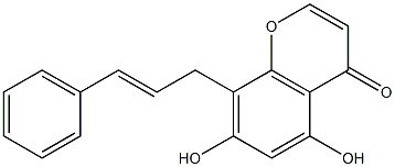 5,7-Dihydroxy-8-cinnamylchromone Struktur