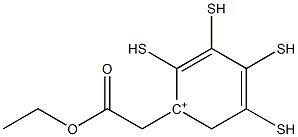 [1-(2-Ethoxy-2-oxoethyl)-2,3,4,5-tetrahydrothiophen]-1-ium Struktur