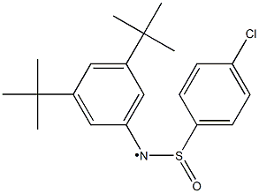 N-(3,5-Di-tert-butylphenyl)-N-(4-chlorophenylsulfinyl)aminyl radical Struktur