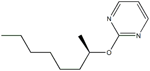 (-)-2-[[(R)-1-Methylheptyl]oxy]pyrimidine Struktur