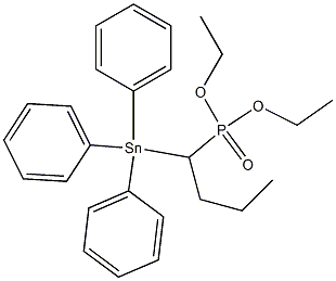 1-(Triphenylstannyl)butylphosphonic acid diethyl ester Struktur