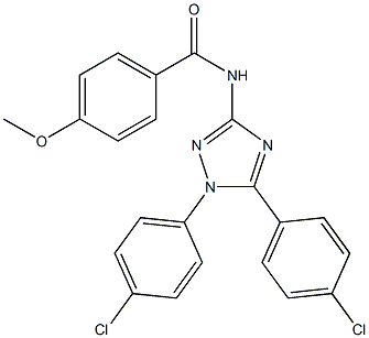 1-(4-Chlorophenyl)-5-(4-chlorophenyl)-3-((4-methoxybenzoyl)amino)-1H-1,2,4-triazole Struktur