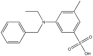 3-(N-Benzyl-N-ethylamino)-5-methylbenzenesulfonic acid Struktur