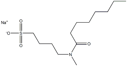 4-(N-Capryloyl-N-methylamino)-1-butanesulfonic acid sodium salt Struktur