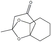 2,5a-Epoxy-2-methyldecahydro-1-benzoxepin-4-one Struktur