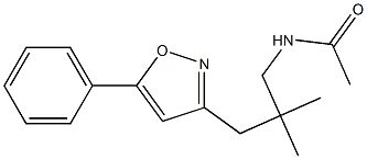 3-(5-Phenylisoxazol-3-yl)-N-acetyl-2,2-dimethyl-1-propanamine Struktur