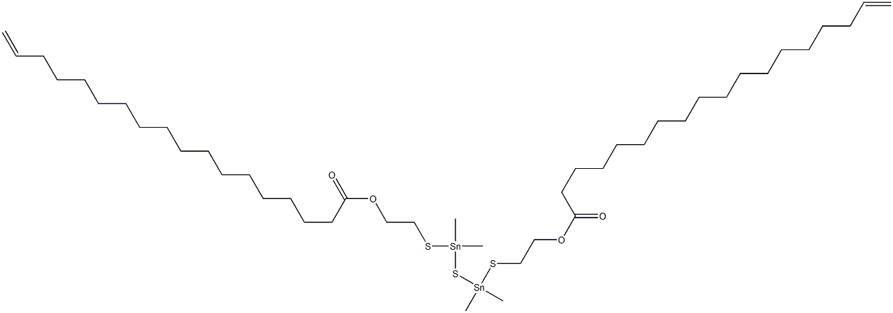 Bis[dimethyl[[2-(16-heptadecenylcarbonyloxy)ethyl]thio]stannyl] sulfide Struktur