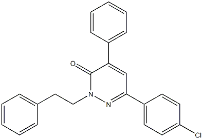 4-Phenyl-6-(4-chlorophenyl)-2-(2-phenylethyl)pyridazin-3(2H)-one Struktur